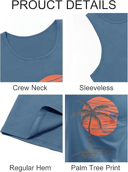 Men’s Graphic Printed Stretch Sleeveless Gym Tank Top